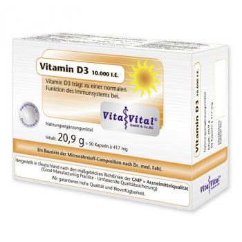 Vitamin D3 10.000 I.E. 50 Kapseln